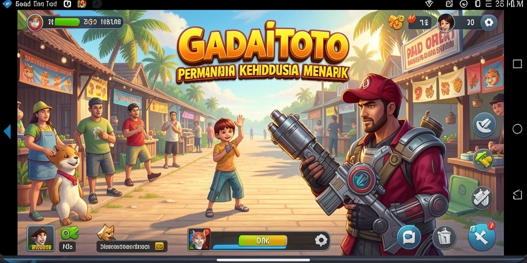 Tangkapan layar GADAITOTO dengan visual yang menarik dan gameplay simulasi.