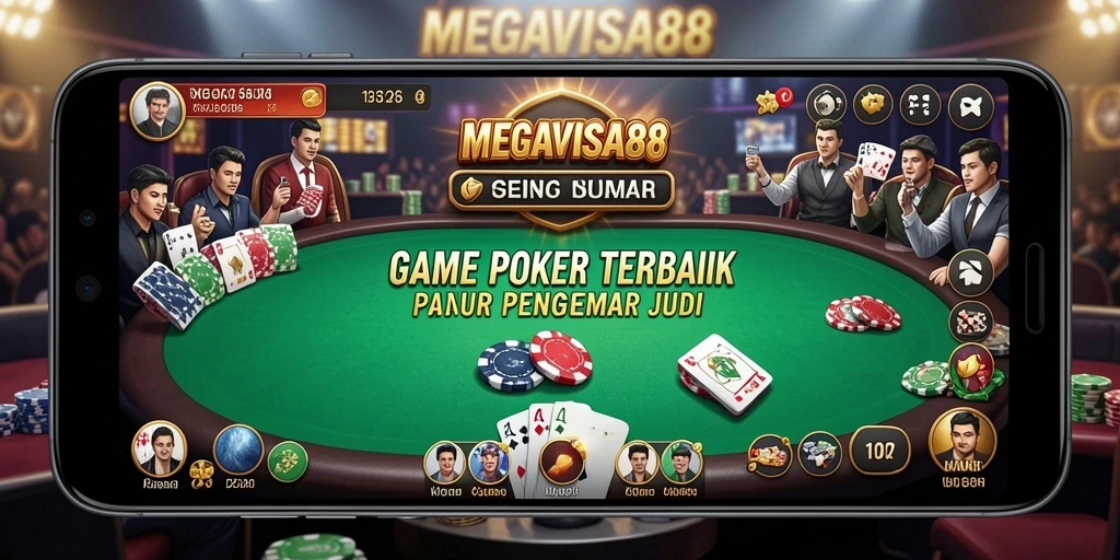 Screenshot gameplay MEGAVISA88 yang menampilkan serunya permainan Poker.