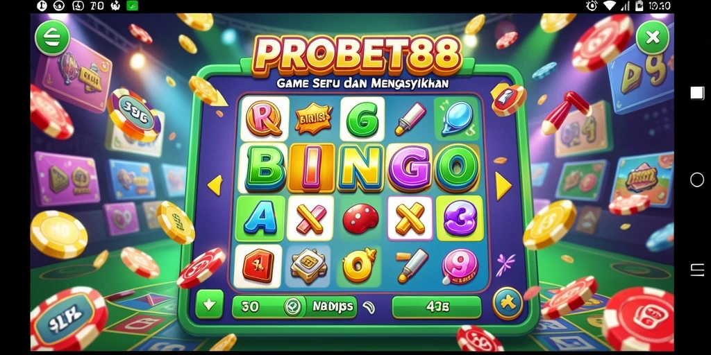 Tampilan gameplay Bingo yang menarik dan interaktif dalam PROBET88.