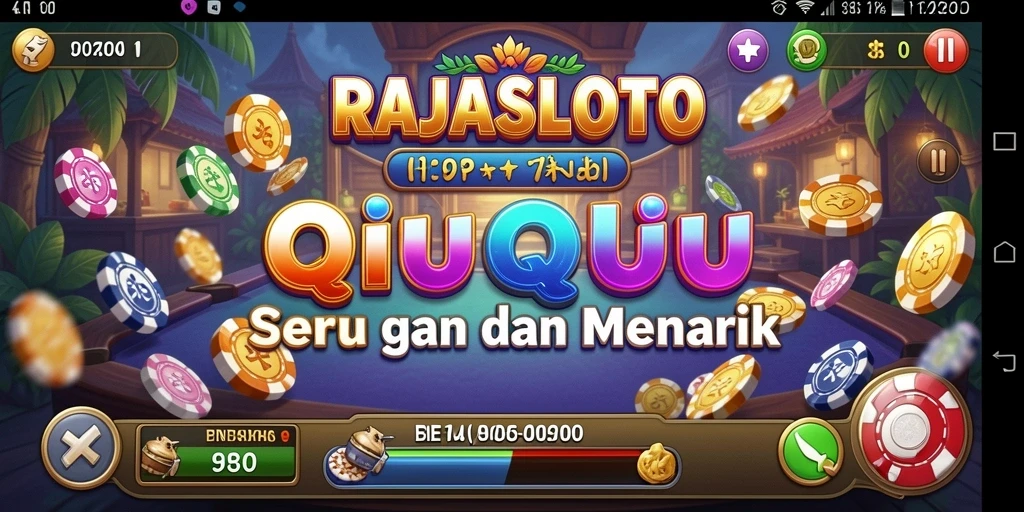 Tampilan menarik dalam gameplay QiuQiu RAJASLOTO.