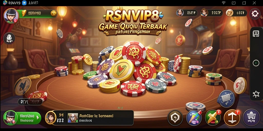 Screenshot RSNVIP8 menunjukkan gameplay QiuQiu yang seru.