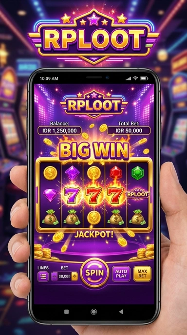 Tampilan utama aplikasi rploot dengan kategori yang jelas.